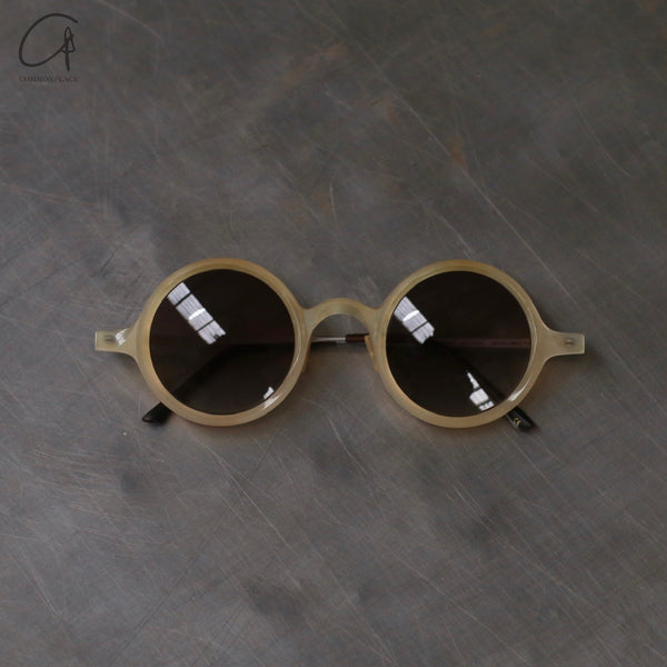 RIGARDS*UMA WANG joint horn wire cutting handmade + β titanium temples RG00UW11 series RG-RG00UW11-HPQH amber frame light gray lens